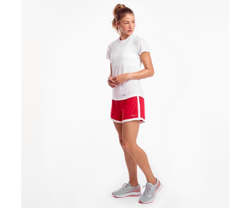 Saucony Stopwatch Short Sleeve Women's Shirts White | Canada 303JPQJ